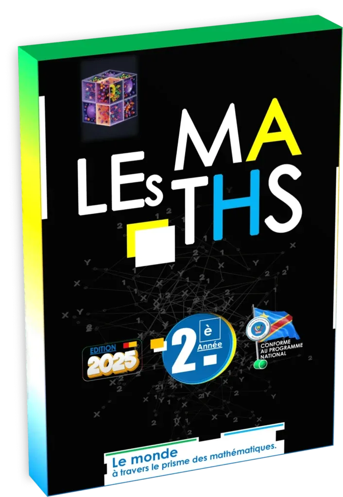 Couverture du manuel de mathématiques pour la 8ème année, programme de la RDC, édition 2025.