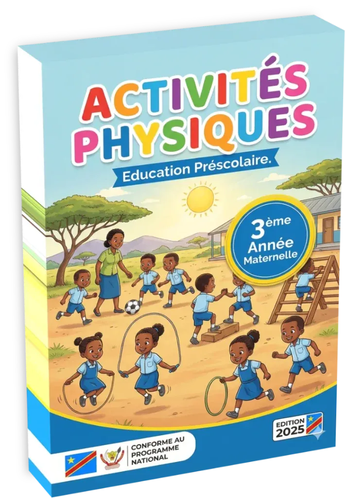 Couverture du manuel d'Activités de Vie Pratique pour la 3ème année maternelle en RDC.