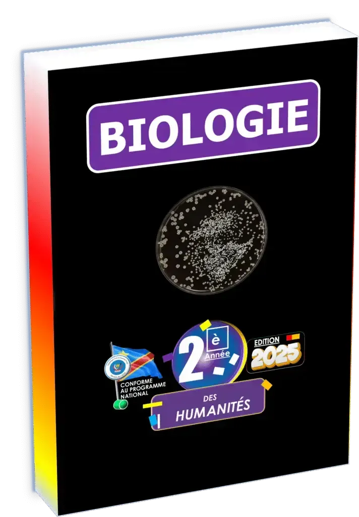 Couverture du manuel de Biologie pour la 2ème année des Humanités en RDC.