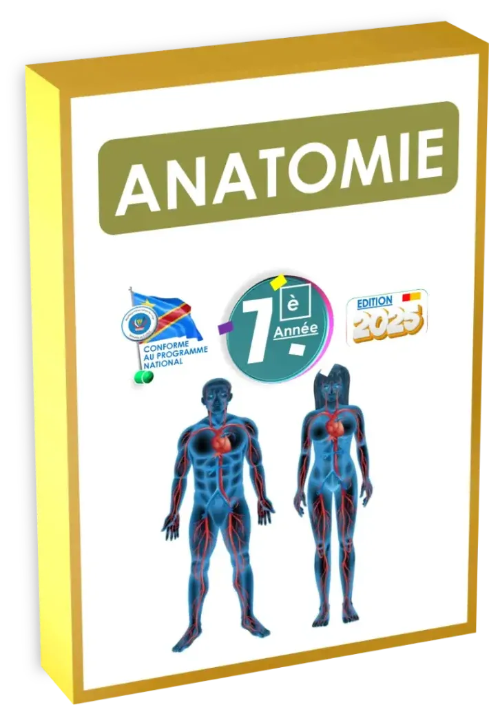 Couverture du manuel scolaire d'Anatomie pour la 7ème année, programme de la RDC.