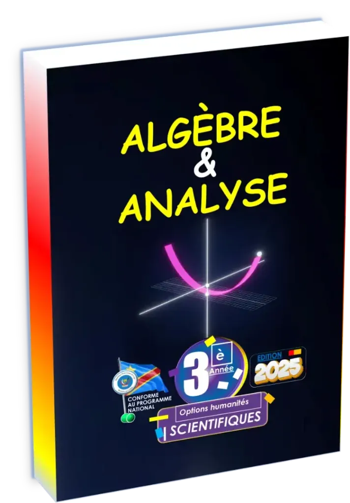 Couverture du manuel d'Algèbre et Analyse pour la 3ème année scientifique en RDC
