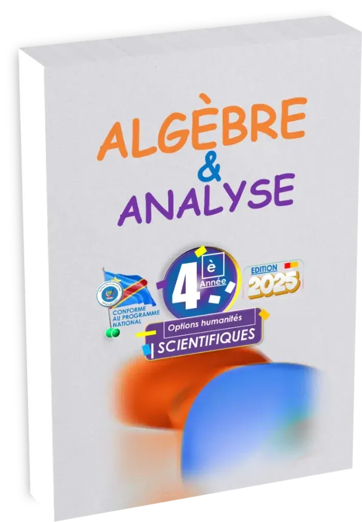 Couverture du manuel d'Algèbre et Analyse pour la 4ème année scientifique en RDC