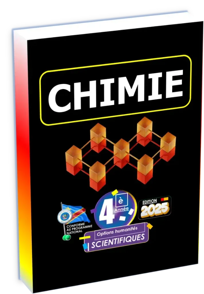 Couverture du manuel de Chimie pour la 4ème année scientifique en RDC.