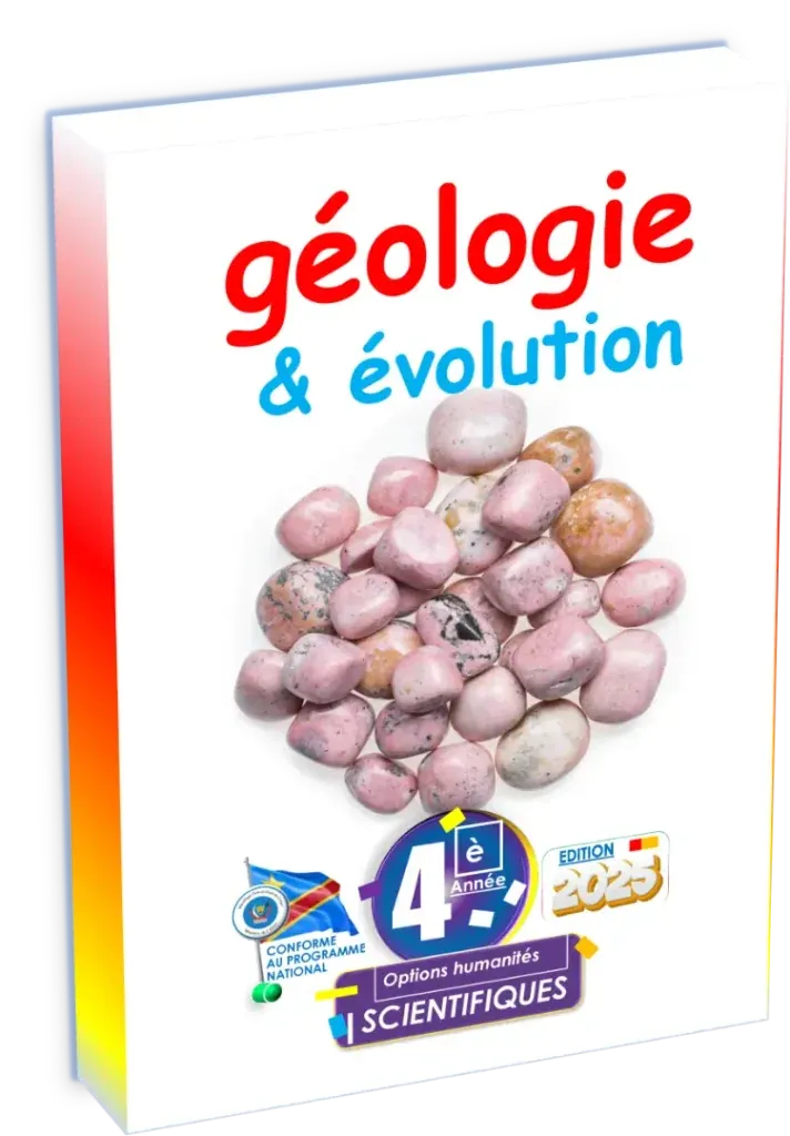 Couverture du manuel de Géologie pour la 4ème année scientifique en RDC.