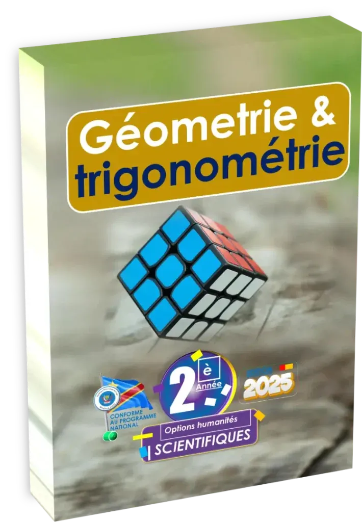 Couverture du manuel de Géométrie et Trigonométrie pour la 3ème année scientifique en RDC.