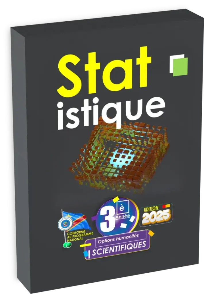 Couverture du manuel de Statistique pour la 3ème année option scientifique en RDC
