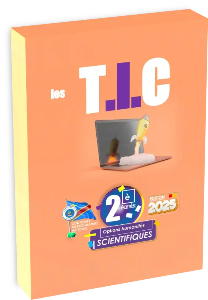 Couverture du manuel de TIC pour la 2ème année option scientifique en RDC