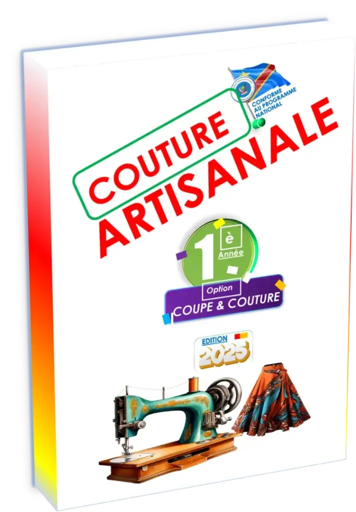 Couverture du manuel scolaire Couture Artisanale 1ère Année, section Coupe et Couture.