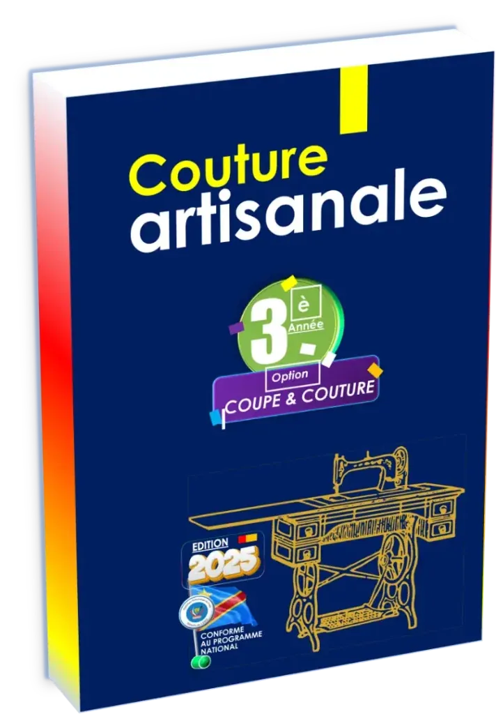 Couverture du manuel scolaire Couture Artisanale 3ème Année, section Coupe et Couture.