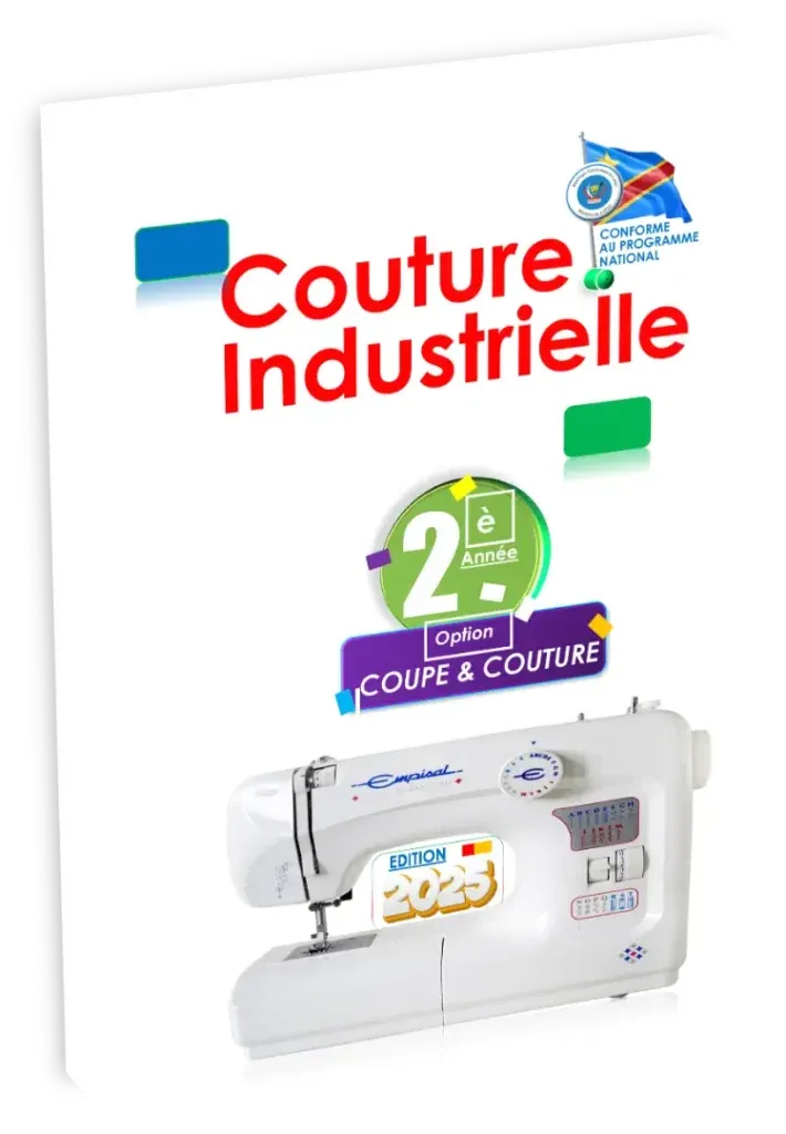 Couverture du manuel scolaire de Couture Industrielle, 2ème année, section Coupe et Couture.