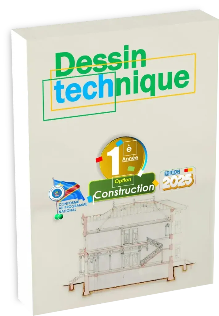 Couverture du manuel de Dessin Technique 1ère Année Construction, édition 2025.