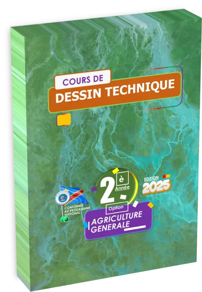 Couverture du manuel de Dessin Technique pour la 2ème année d'Agriculture Générale, édition 2025.