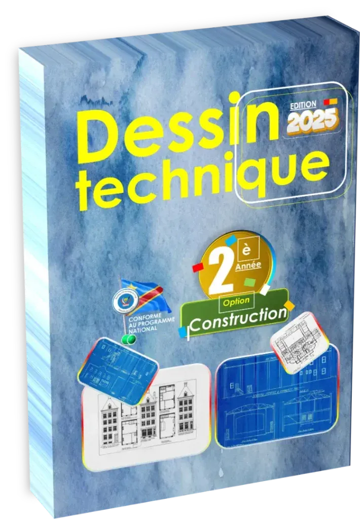 Couverture du manuel de Dessin Technique pour la 2ème année Construction.