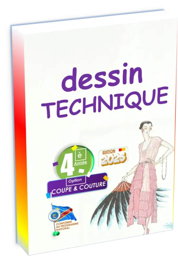 Couverture du manuel de Dessin Technique pour la 4ème année Coupe et Couture, édition 2025.