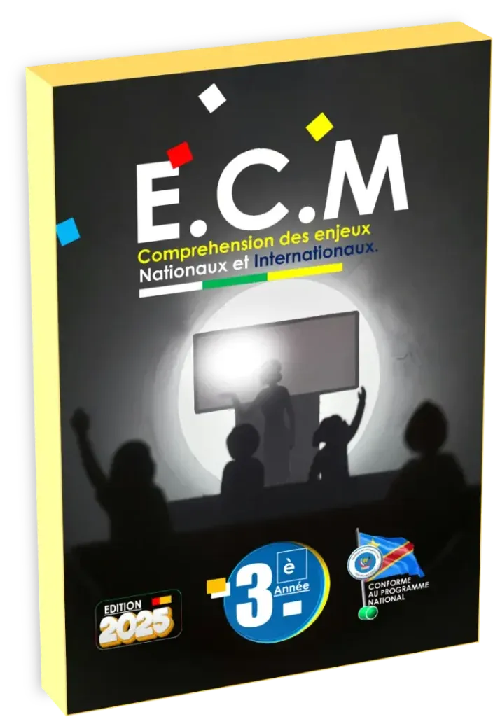 Couverture du manuel d'Éducation Civique et Morale (ECM) pour la 3ème année primaire, édition 2025