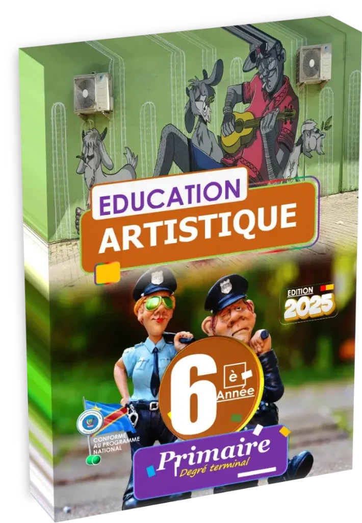 Couverture du manuel d'Éducation Artistique 6ème année primaire RDC, édition 2025.