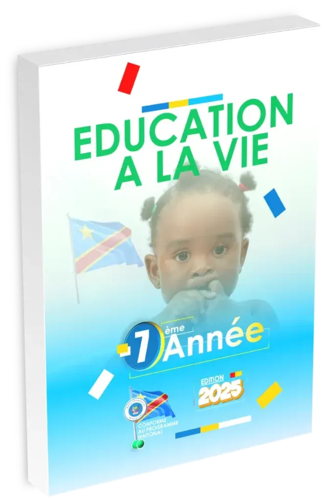 Couverture du manuel scolaire d'Éducation à la Vie pour la 7ème année, programme de la RDC, édition 2025.
