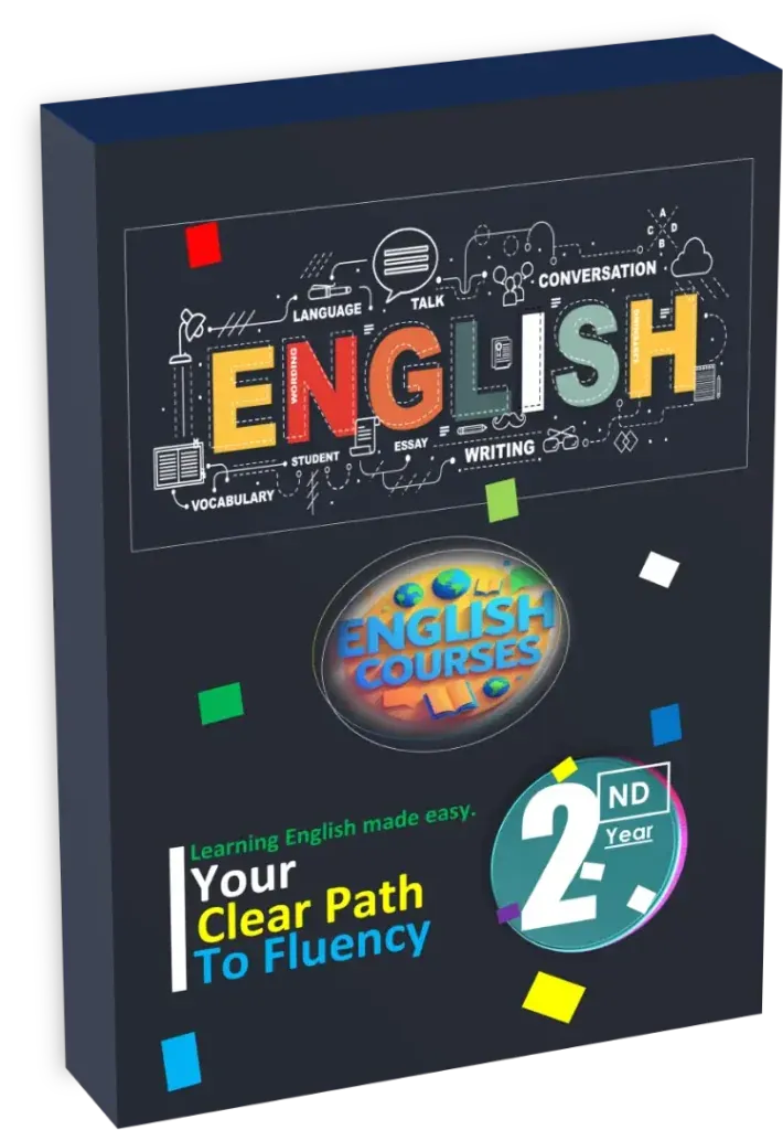 Couverture du manuel scolaire 'English Books 2' pour la 2ème année.