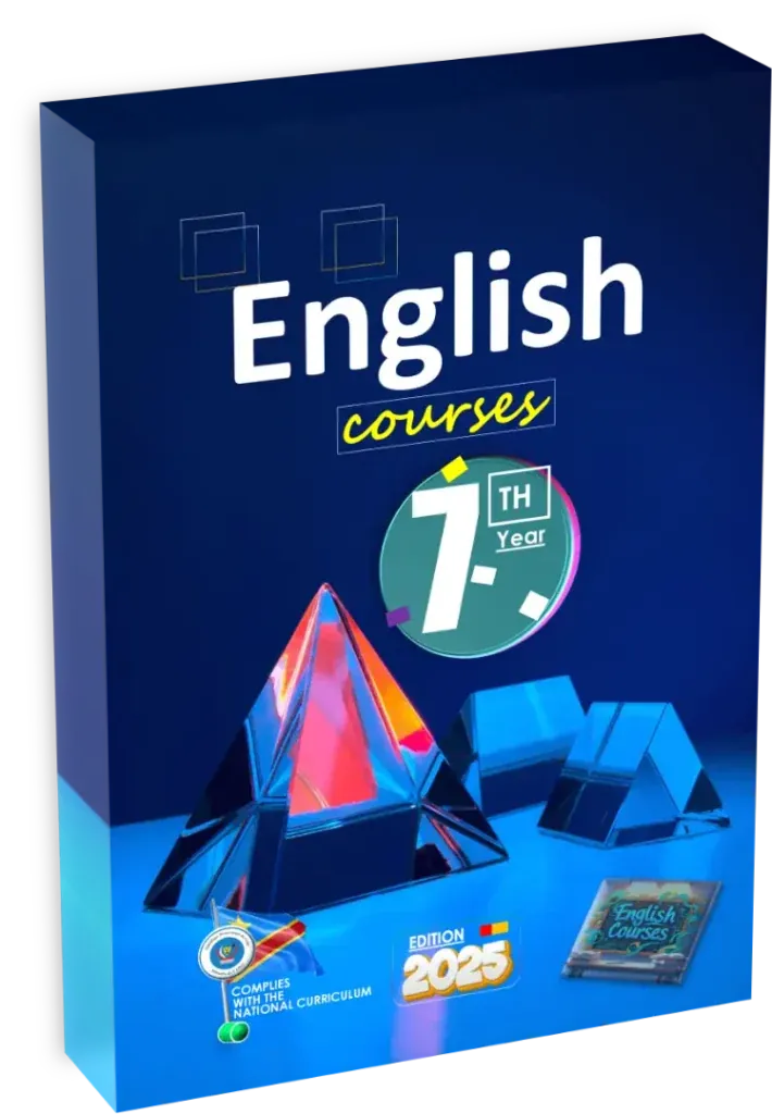 Couverture du manuel scolaire d'Anglais pour la 7ème année, édition 2025.