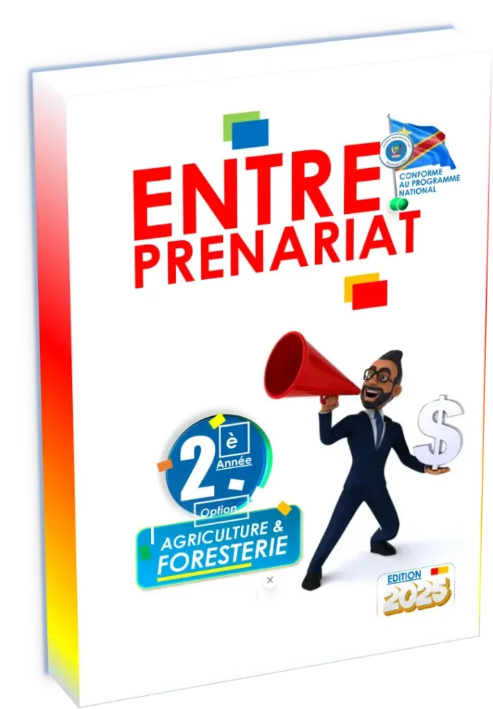 Couverture du manuel d'Entrepreneuriat 2ème année, option Agriculture et Foresterie.