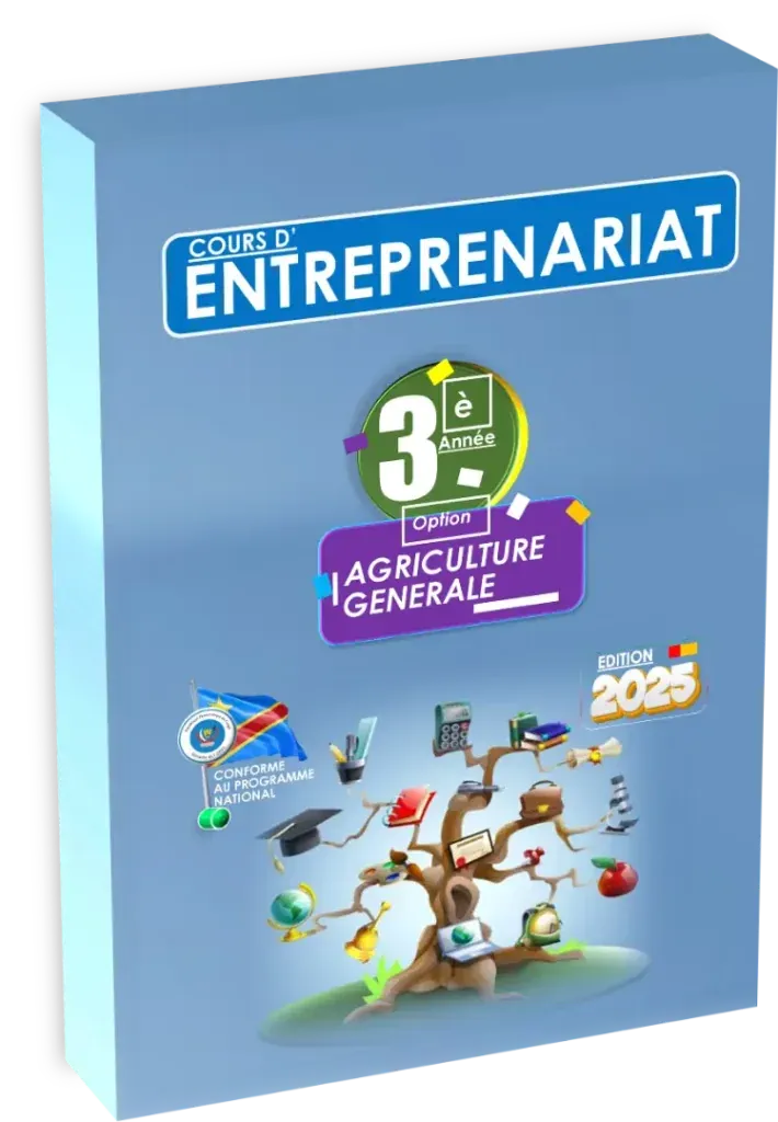 Couverture du manuel d'Entrepreneuriat 3ème année, option Agriculture Générale