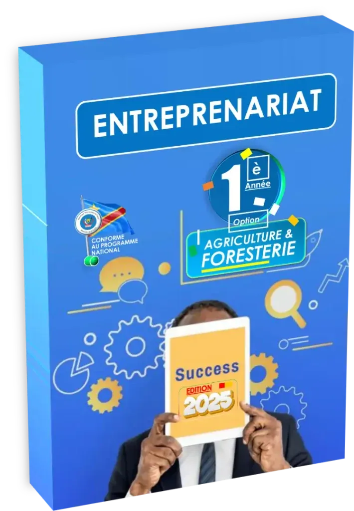 Couverture du manuel d'Entrepreneuriat pour la 1ère année Agriculture et Foresterie.