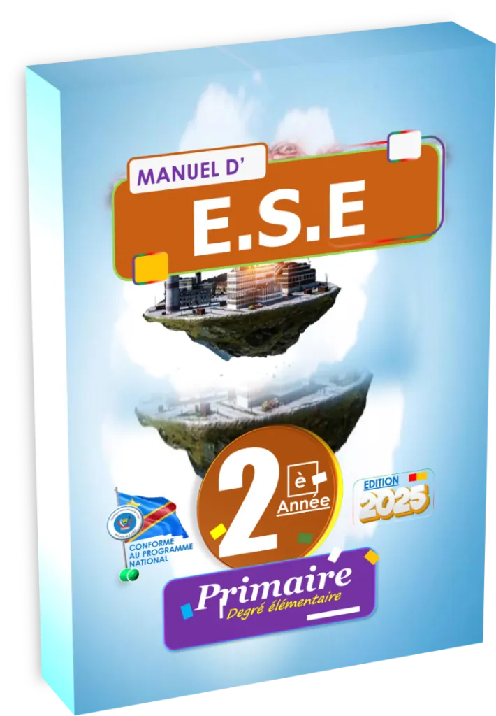 Couverture du manuel scolaire ESE 2ème année primaire RDC édition 2025