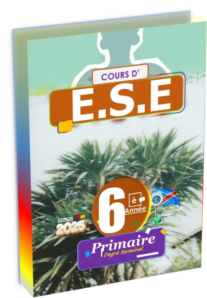 Couverture du manuel scolaire ESE pour la 6ème année primaire en RDC, édition 2025
