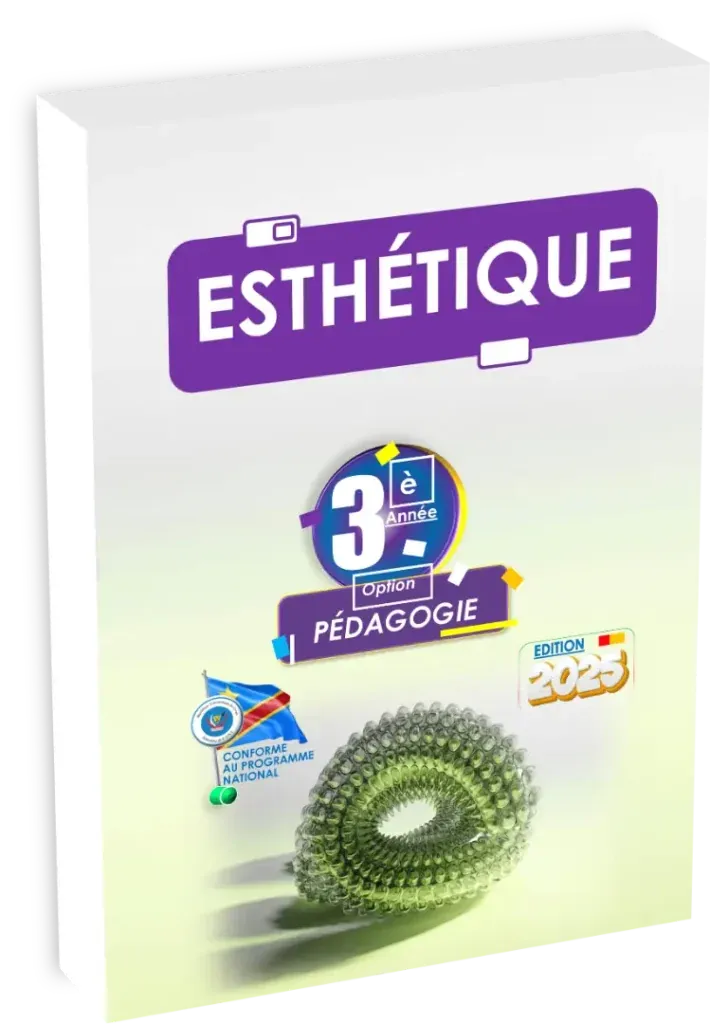 Couverture du manuel d'Esthétique pour la 3ème année Pédagogie Générale en RDC.