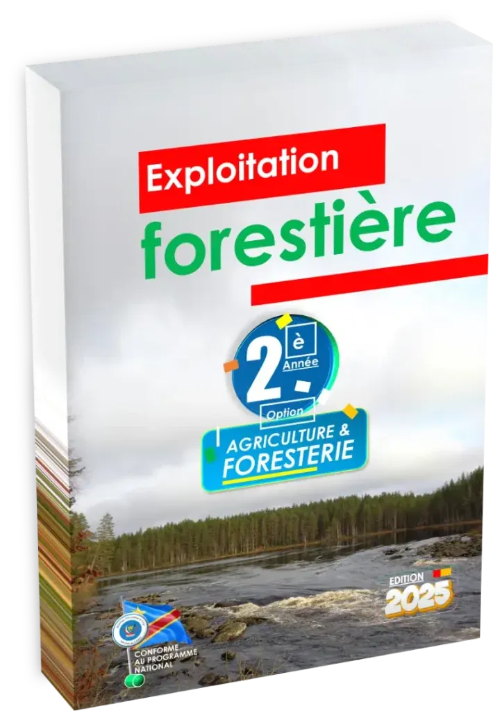 Couverture du manuel d'Exploitation Forestière pour la 2ème année, option Agriculture et Foresterie en RDC.