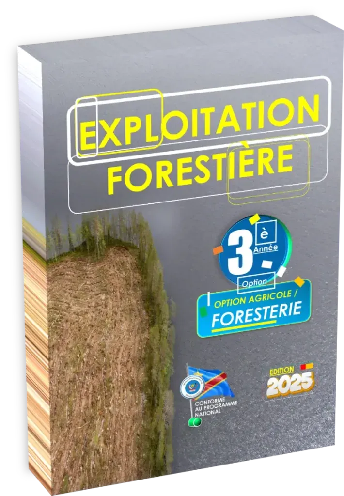 Couverture du manuel d'Exploitation Forestière pour la 3ème année Agri-Foresterie en RDC.
