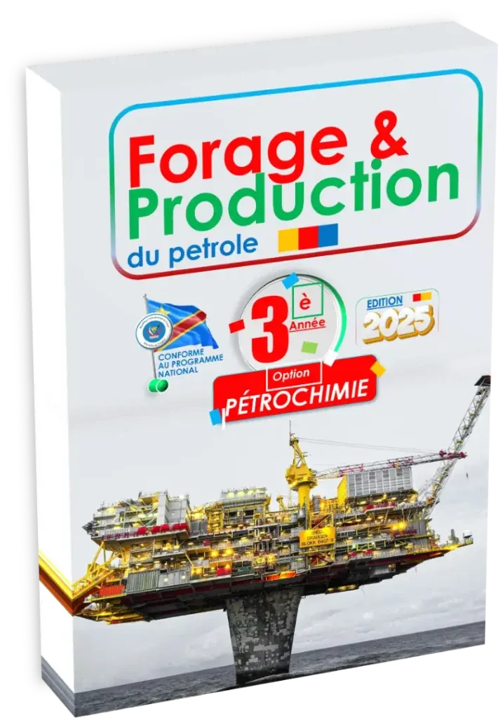 Couverture du manuel Forage et Production du Pétrole pour la 3ème année de la section Pétrochimie en RDC.