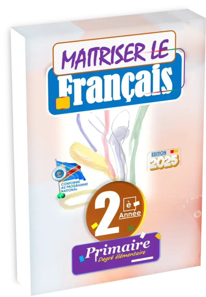 Couverture du manuel de Français 2ème année primaire RDC édition 2025