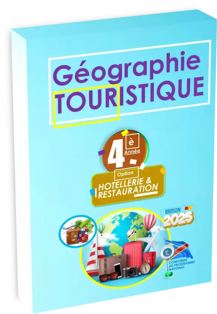Couverture du manuel de Géographie Touristique pour la 4ème année Hôtellerie et Restauration