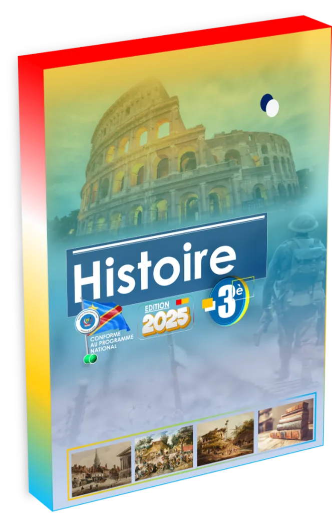 Couverture du manuel scolaire d'Histoire pour la 3ème année en RDC, programme national.