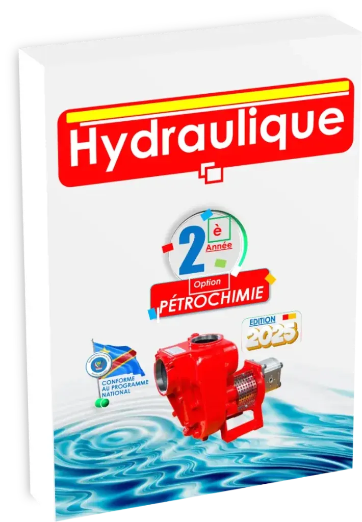 Couverture du manuel d'Hydraulique pour la 2ème année, option Pétrochimie, édition 2025.