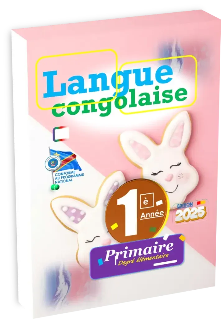 Couverture du manuel de Langue Congolaise pour la 1ère année primaire, édition 2025 RDC.