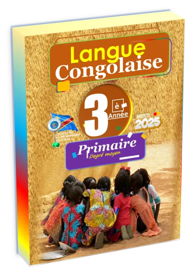 Couverture du manuel de Langue Congolaise 3ème année primaire, édition 2025 pour la RDC.