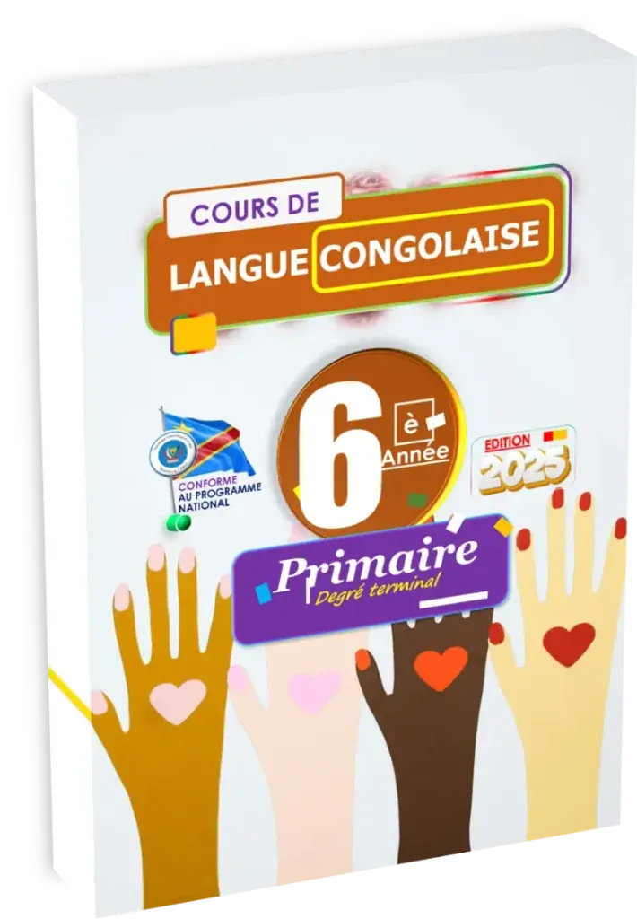 Couverture du manuel de Langue Congolaise 6ème année primaire, édition 2025 pour la RDC.
