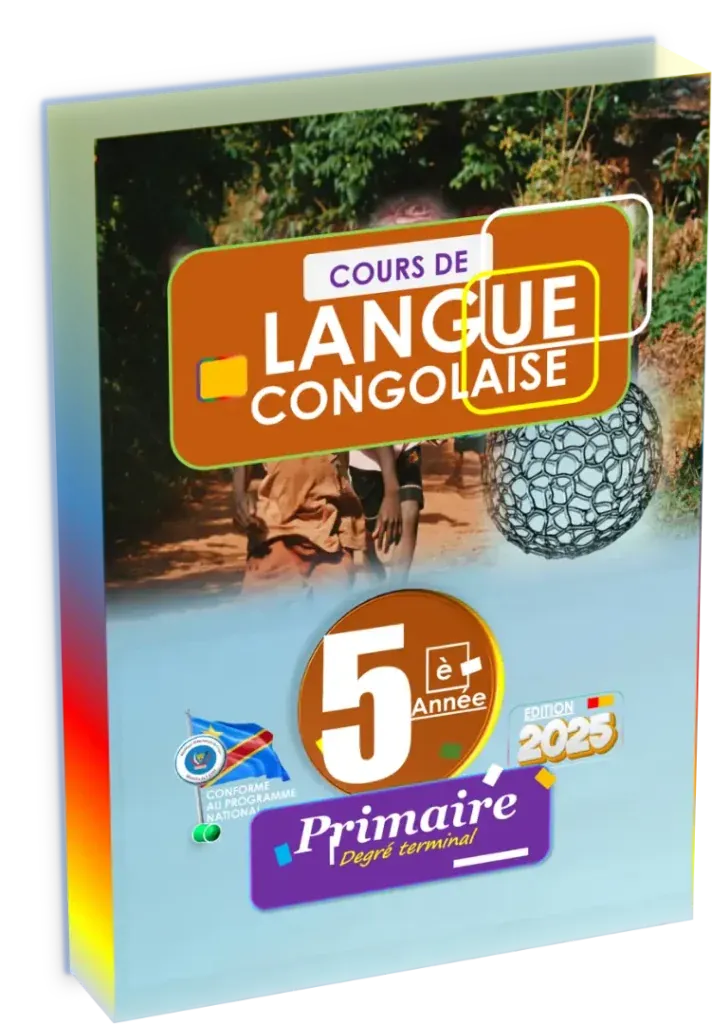 Couverture du manuel scolaire de Langue Congolaise pour la 5ème année primaire en RDC, édition 2025.