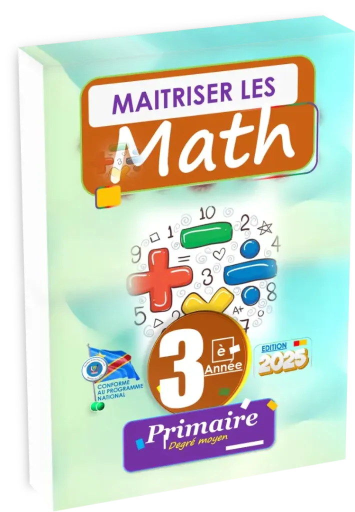 Couverture du manuel Maîtriser les Maths 3ème Année Primaire RDC Édition 2025