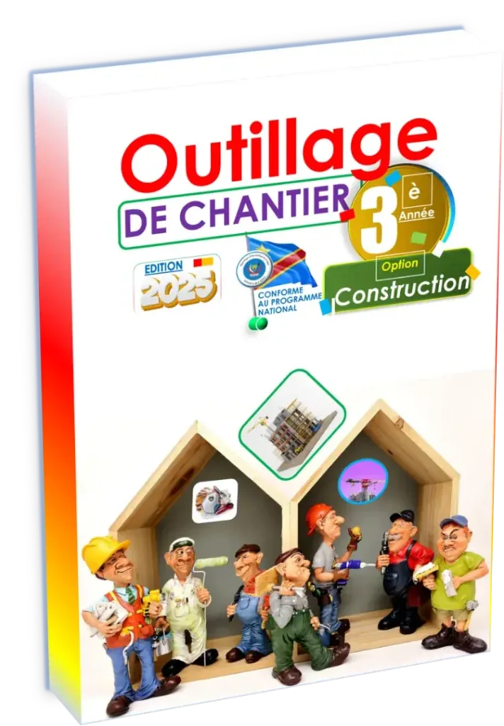 Couverture du manuel scolaire Outillage de Chantier pour la 3ème année de la section Construction.
