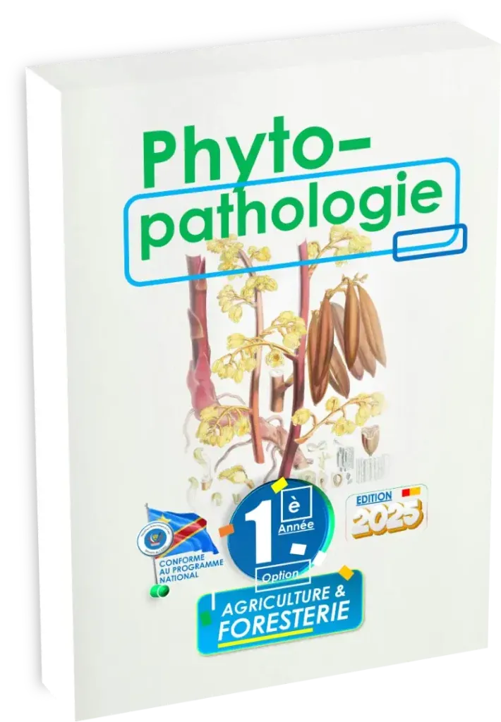 Couverture du manuel de Phytopathologie pour la 1ère année Agriculture et Foresterie en RDC.