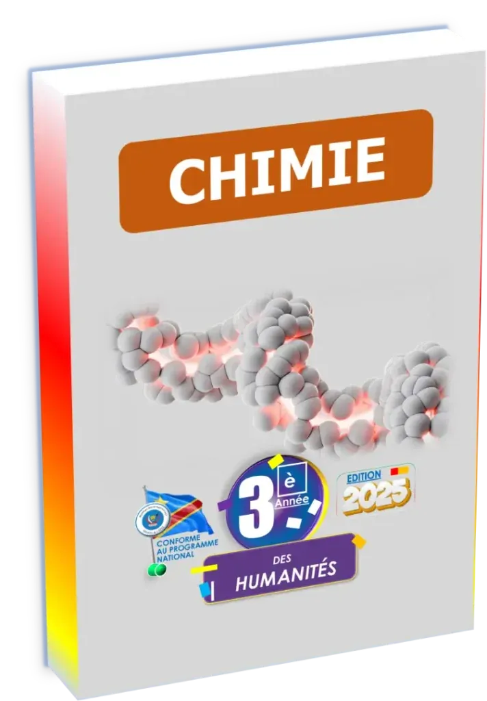 Couverture du manuel scolaire de Chimie pour la 3ème année des Humanités en RDC