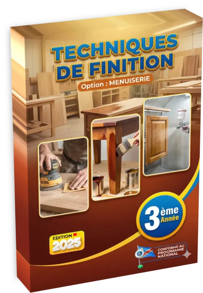 Couverture du manuel scolaire de Techniques de Finition, 3ème année, option menuiserie.