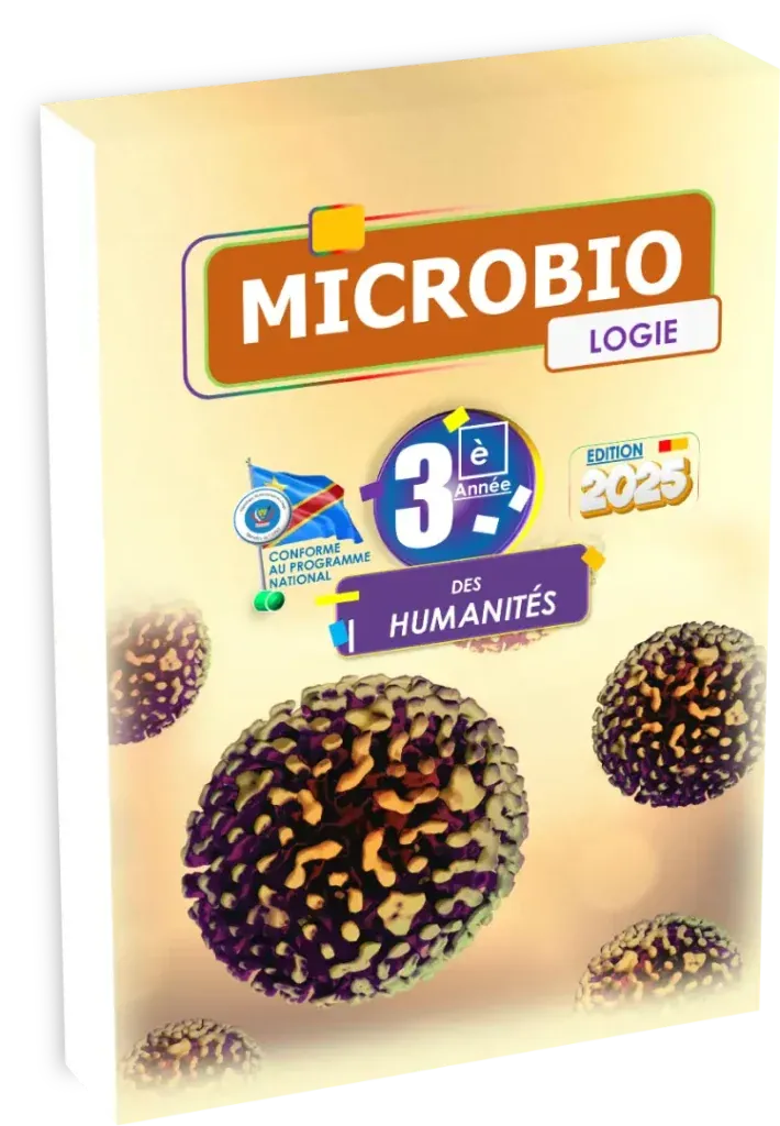 Couverture du manuel scolaire de Microbiologie pour la 3ème année des Humanités en RDC.
