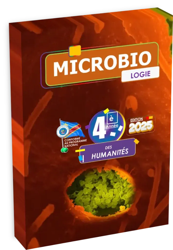 Couverture du manuel scolaire de Microbiologie pour la 4ème année des humanités, édition 2025.