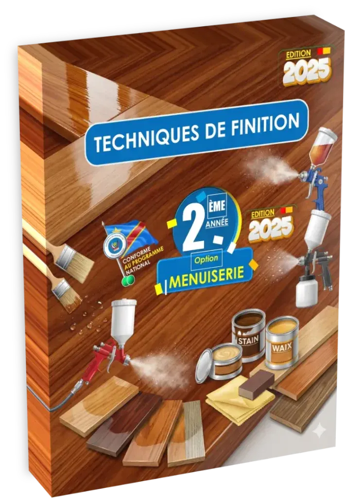Couverture du manuel scolaire de Techniques de Finition pour la 2ème année, option menuiserie.