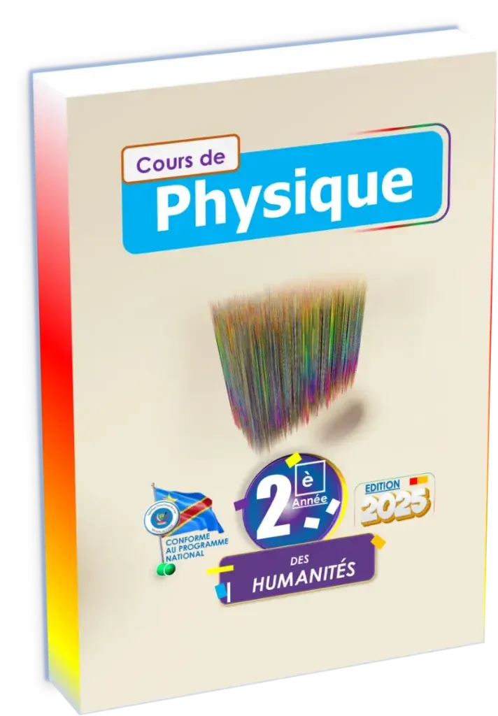 Couverture du manuel de Physique pour la 2ème année des humanités en RDC.