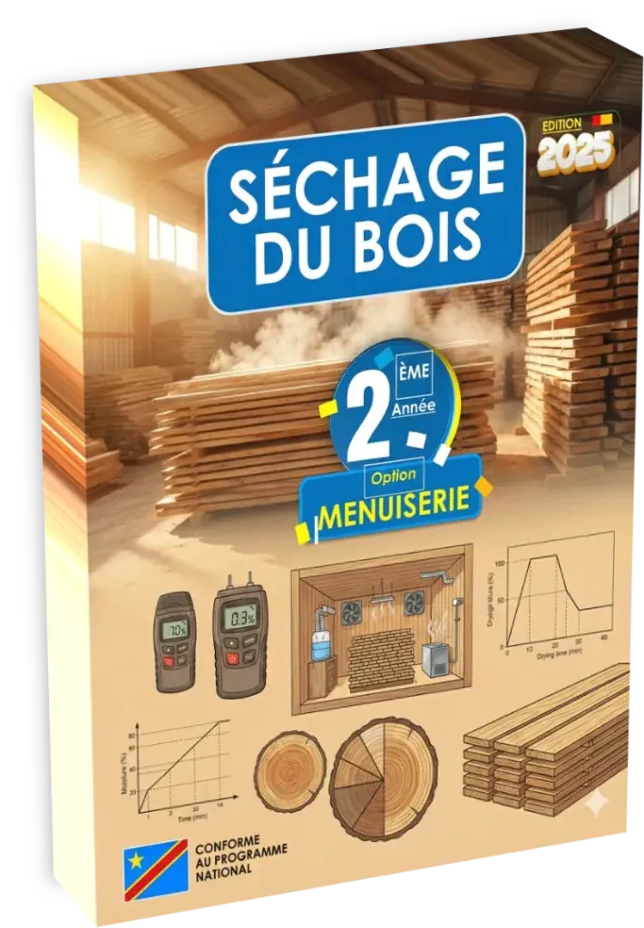 Couverture du manuel de séchage du bois pour la 2ème année en menuiserie.